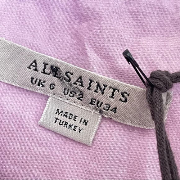 All Saints Caro Dip Dye Sleeveless Midi Dress Size 2 NWT - Picture 5 of 5